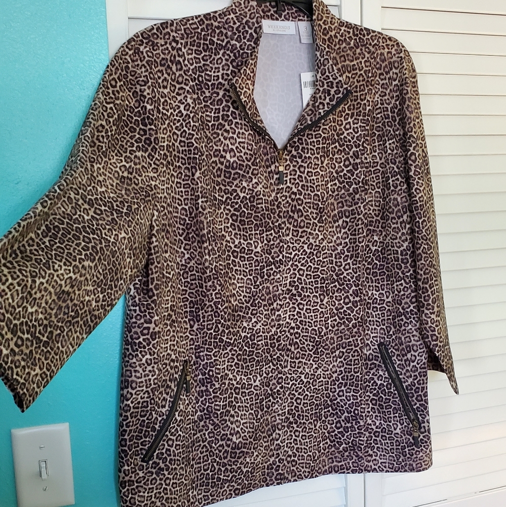 Chicos animal print jacket